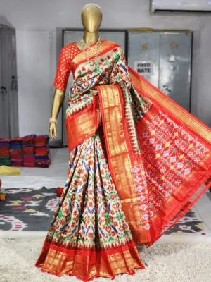Pochampally ikat patola silk saree