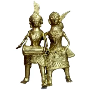 Brass Dhokra Music Tribal Couple Statue: A Timeless Fusion of Music and Tradition
