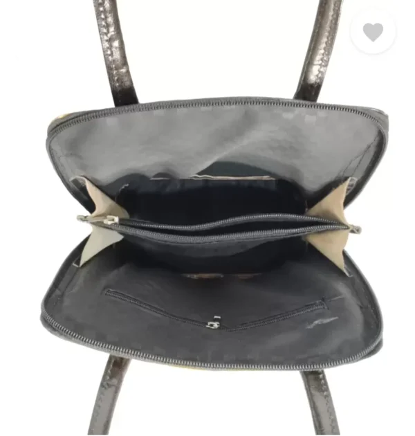 Shantiniketan Leather Handled Balti Bag with Full Chain: Stylish, Durable, and Functional - Image 3