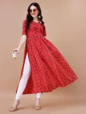 Jamnagari Bandhani Kurti