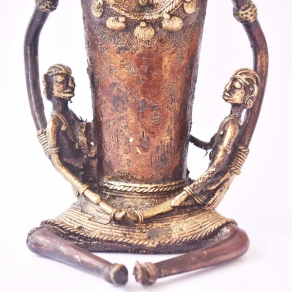 Brass Dhokra Tribal Mother Statue: A Symbol of Strength and Nurturing - Image 2