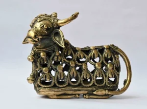 Bell Metal Brass Dhokra Jali Nandi Statue: A Symbol of Strength and Devotion